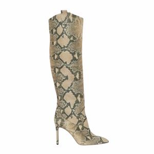 Vince Camuto Snake Print Knee High Leather Boots